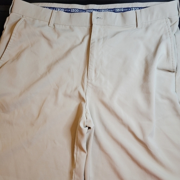 IZOD Golf Shorts Size 38 Straight Beige Tan Mens Sports - Picture 1 of 5